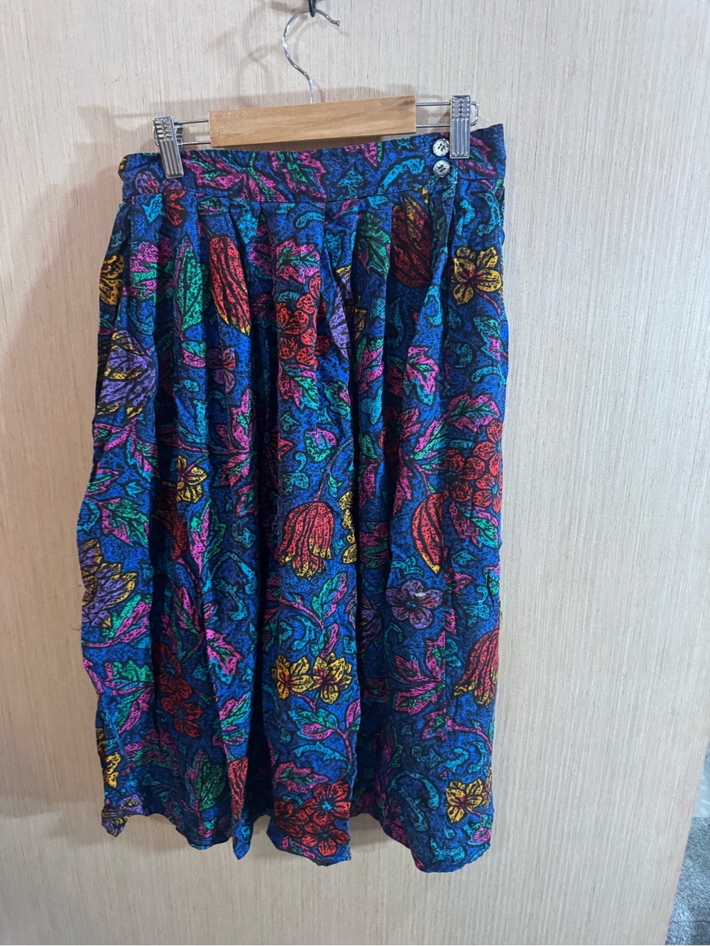 Women’s SK & Company Vintage-Inspired Floral Midi Skirt in Multicolor Size 12